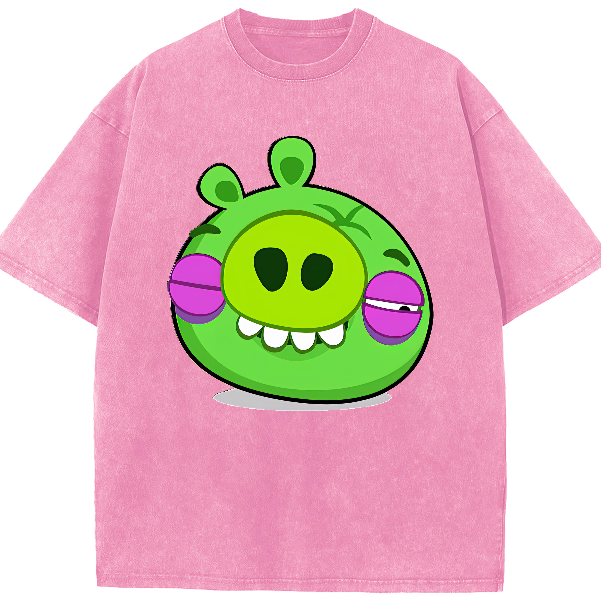 （画像用） Angry Birds アングリーバード 綿100% ヴィンテージ風 半袖Tシャツ（フロントプリント）